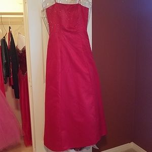 Red formal dress